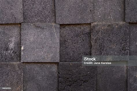 Concrete Cinder Block Squares Wall Texture Stock Photo Download Image