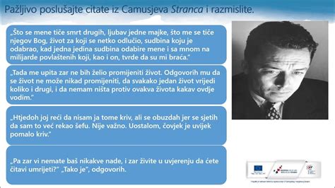 Hrvatski Jezik 4r SŠ Filozofija I Književnost Albert Camus