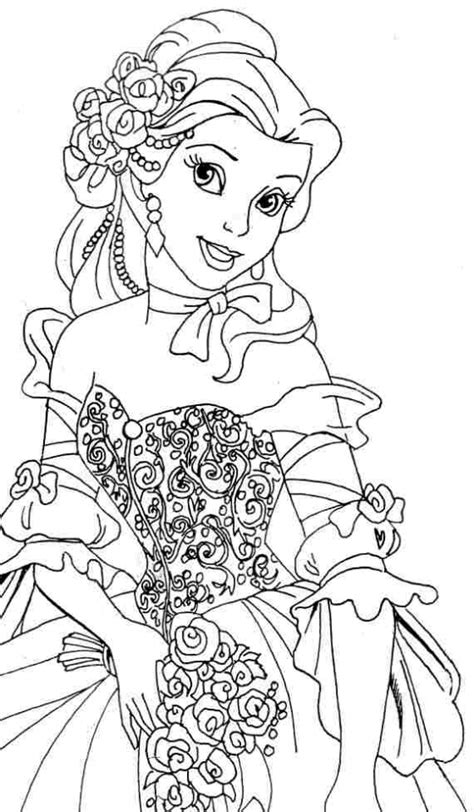 Get This Belle Coloring Pages Disney Princess For Girls 361548
