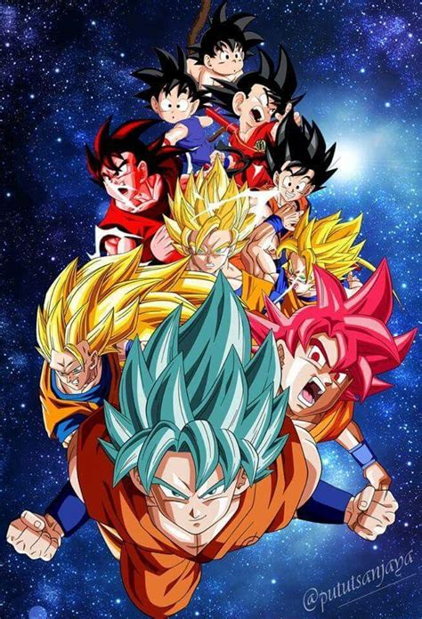 Evolución De Goku Dragon Ball Super Dragon Ball Gt Dragon Ball Z