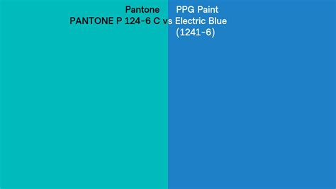 Pantone P 124 6 C Vs Ppg Paint Electric Blue 1241 6 Side By Side