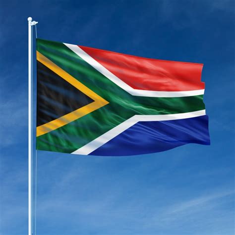 South Africa Flag Flying Premium Photo