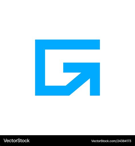 Letter G Arrow Logo Design Royalty Free Vector Image