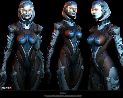 Mass Effect 3 Edi Combat Armor Female Character Design Comic Character