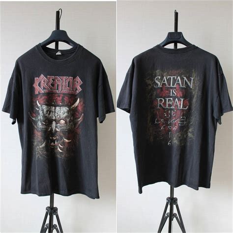 Vintage Kreator Satan Is Real Faded Black T Shirt Grailed