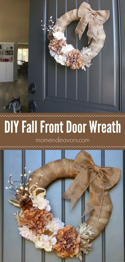 Diy Fall Front Door Wreath Mom Endeavors Diy Fall Wreath Diy Fall