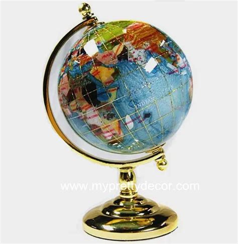 90mm Desktop Gemstone Globes Rotating World Globe Buy Gemstone World