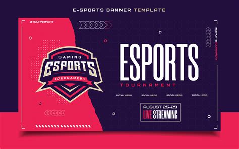 E Sports Gaming Flyer Template With Logo For Social Media Banner