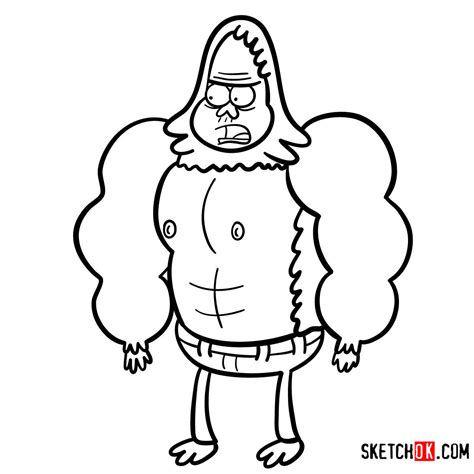 How To Draw Skips Regular Show Sketchok Easy Drawing Guides