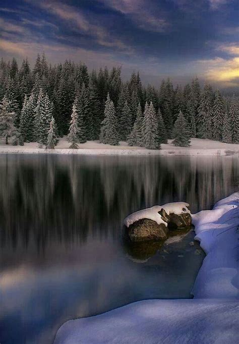 A Peaceful Paradise Winter Scenery Winter Landscape Beautiful Nature
