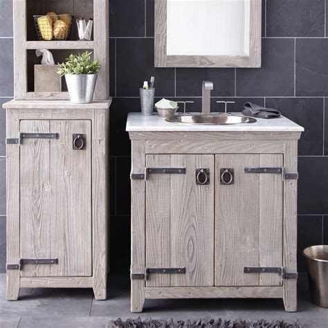 With multiple finish types and an optional okoume wooden board accessory, this sink has it all! Native Trails VNB30 Americana 30 Inch Reclaimed Wood Bathroom Vanity VNB300 VNB301 VNB308 VNB309