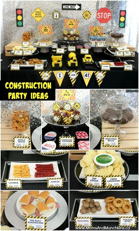Construction Birthday Party Ideas Moms And Munchkins Adorable Birthday Party Construction