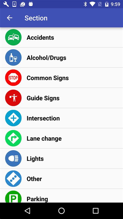 The intersection has a stop sign. California DMV Practice Test for Android - APK Download