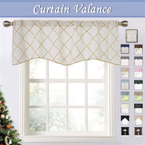 Pattern Short Curtain Valance For Kitchen Window 52 X 18 Minimalism