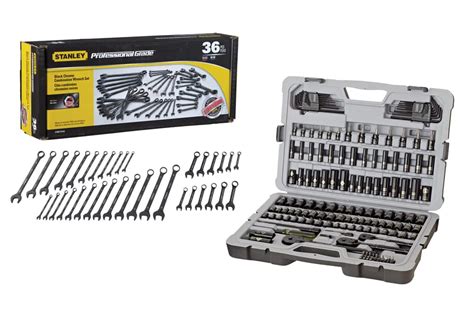 Stanley 164 Pc Socket Set And 36 Pc Black Chrome Wrenches Set Canadian Tire