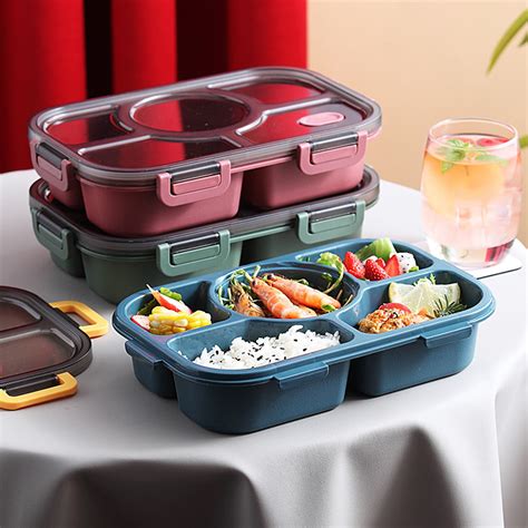 Spring Park Lunch Box 5 Grids Picnic Food Fruit Container Storage Box