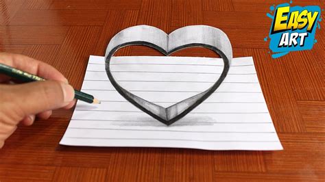 Como Dibujar Un CorazÓn 3d How To Draw A Heart 3d Easy Art Social