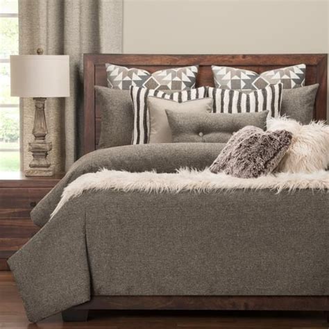 Siscovers Pologear Belmont Grey Stone Bedding Collection Nubby Homespun