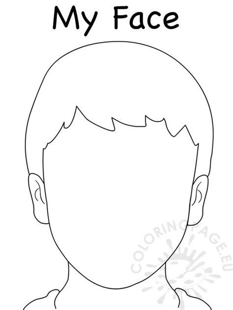Face Blank Boy Template Coloring Page