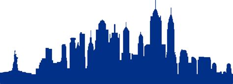 Manhattan Skyline Silhouette Image Vector Graphics Silhouette Png