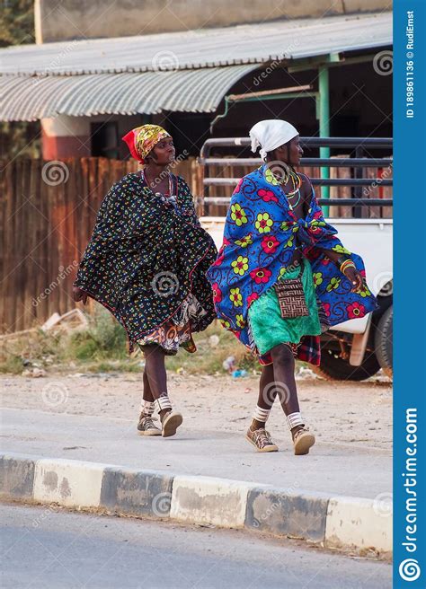 Opuwo Namibia Jul 07 2019 Namibian Women On The Street Seen In