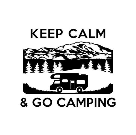 Vinyl Decal Rv Keep Calm Camping With Class C Rv Camper Vinyl Decal