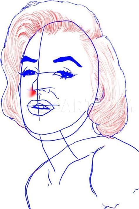 How To Draw Marilyn Monroe Step By Step Drawing Tutorial For Kids