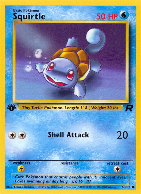 Maybe you would like to learn more about one of these? Squirtle 68/82 Team Rocket 1st Edition Common Pokemon Card NEAR MINT TCG