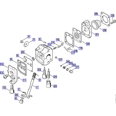 Stihl Hs 45 Petrol Hedgetrimmer Hs45 Parts Diagram Carburetor C1q S70