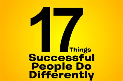 The Words 17 Things Successful People Do Differently Are Written In