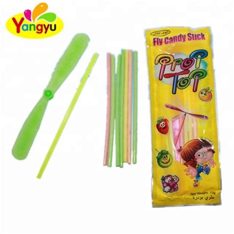 Cc Stick Candy With Flyting Toy And Puzzle Card Fruity Powder Candy