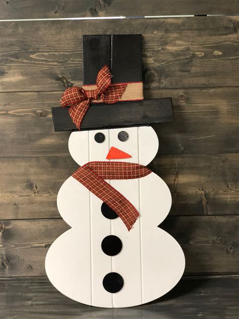 Snowman Wooden Cut Out 24 Tall Personalized To Impress