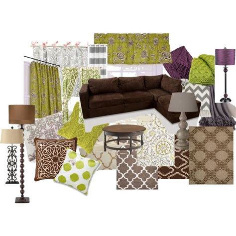 Warm Living Room Ideas Color Scheme Brown Green Purple