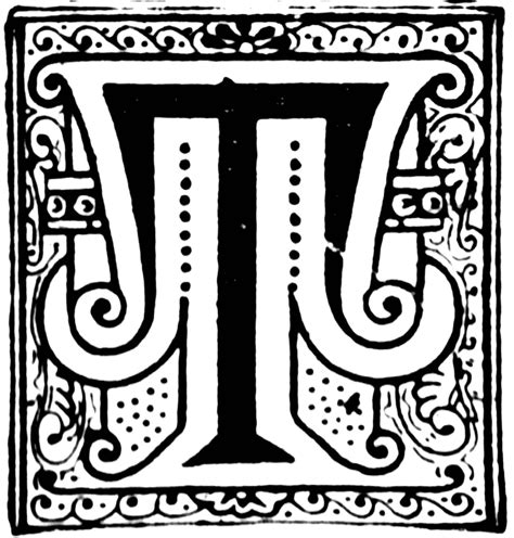 T, Ornate initial | ClipArt ETC