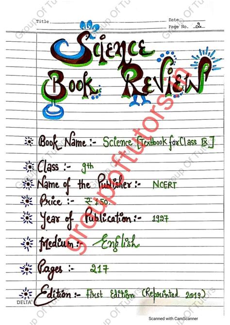 Ncert Book Review Science Class 9 For Bed Group Of Tutors