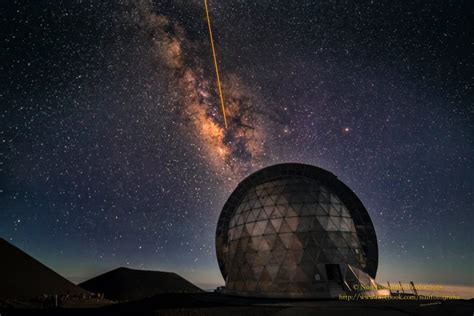 Telescopes And Laser Beam In Hawaii Todays Image