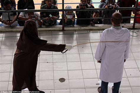 Suspected Prostitutes Caned During Mass Flogging That Leaves Mans Back Red Raw In Indonesia