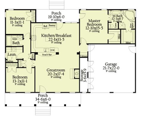 Split Bedroom Ranch Home 62129v Architectural Designs House Plans