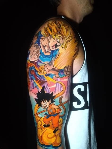 Tattoos are a commitment, and you have to really love what you are putting on your skin. Tattoo Dragon Ball Goku Instagram betinhotattooart ...
