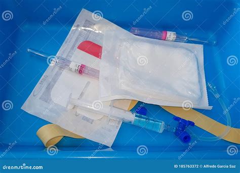 Huelva Spain June 6 2020 A Tray Of Intravenous Cannula Ready To Be