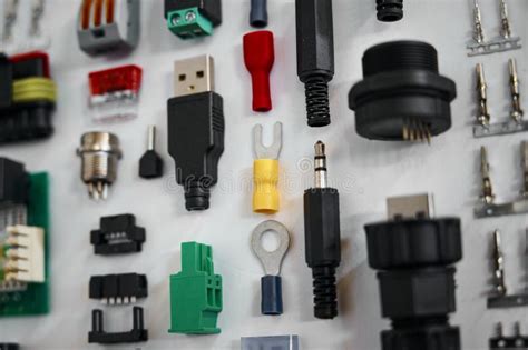 Set Of Different Plugs And Connectors Of Electric Equipment Stock Image