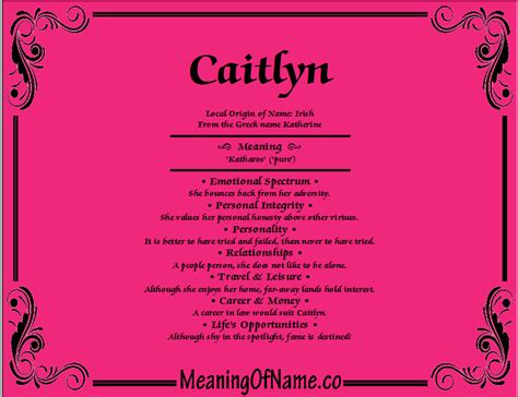 Caitlin Name Meaning Explanation And Definition Caitlin Youtube