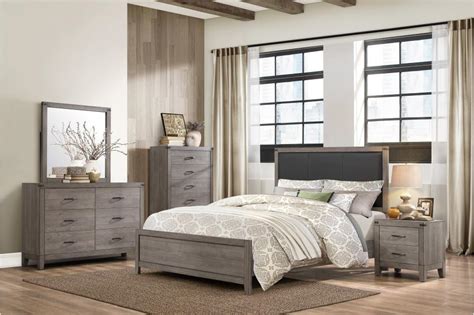 Woodrow Weathered Wood 4pc Bedroom Collection Las Vegas Furniture