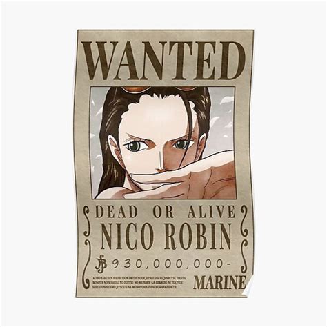 Robin Wanted Poster Post Wano Updated Bounty Poster Premium Matte Vertical Poster Sold By Irfan
