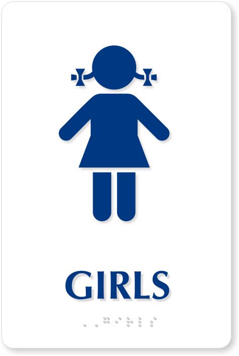 Girls Bathroom Signs Custom Girls Bathroom Signs