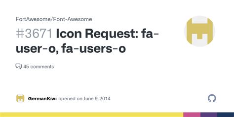 Icon Request Fa User O Fa Users O · Issue 3671 · Fortawesomefont
