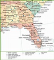 Map of Alabama, Georgia and Florida - Ontheworldmap.com