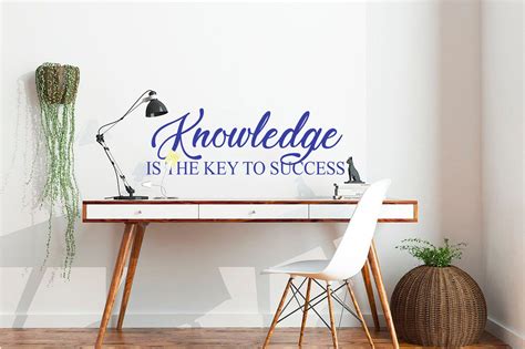 Knowledge Quote Decal School Office Decor Classroom Wall Decal Office Wall Decal Etsy Uk
