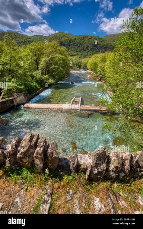 Old Stone Bridge In Klidonia Zagori Epirus Western Greece This Arch
