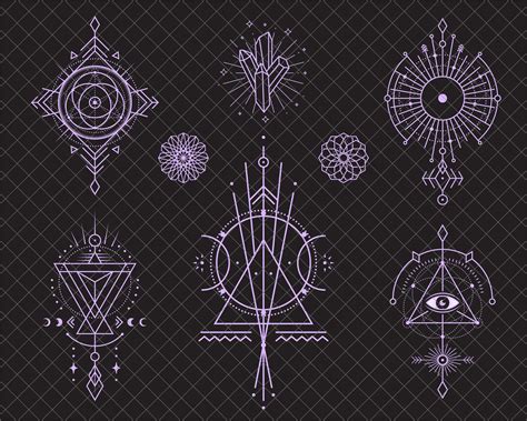 Vector Sacred Geometry Illustration Set 2 Svg  Png Etsy Uk